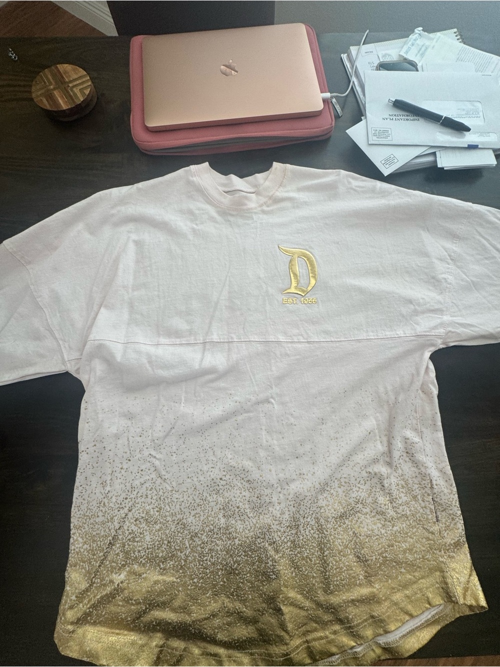 Disneyland Peach with Gold Spirit Jersey Size S